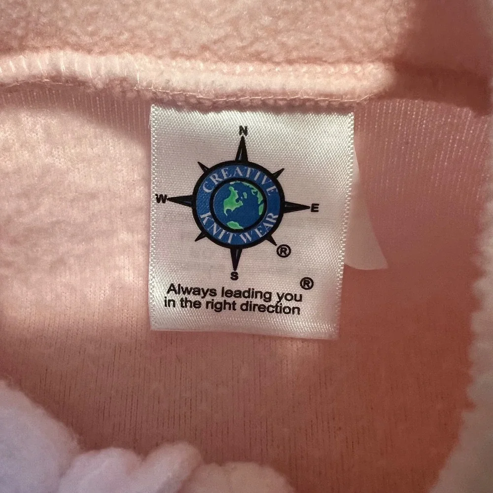 Creative Knitwear BYU Cougars Baby Pink Fleece Footed Romper 6-9M Style 151